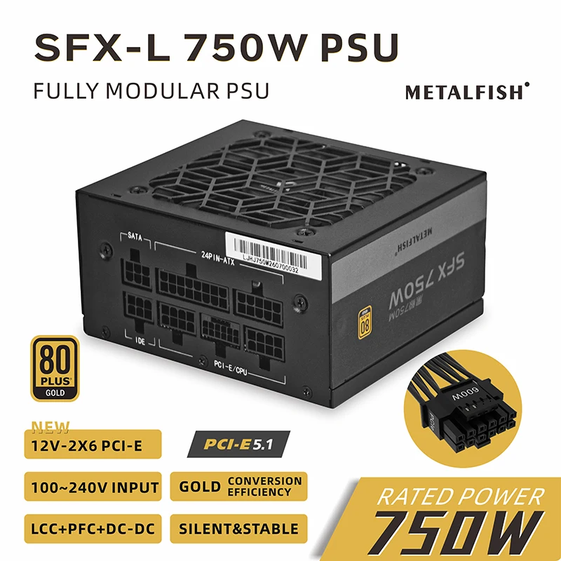 SFX 750W 80PLUS Gold PSU Black - огляд і ціна Power Supply 750W