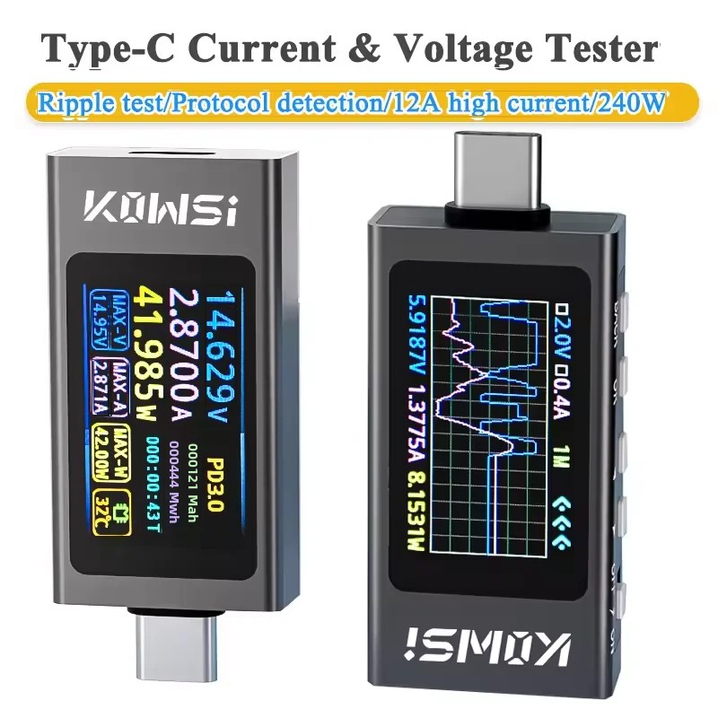 KWS-X1 Type-C Current and Volt - огляд і ціна Power Supply Tester